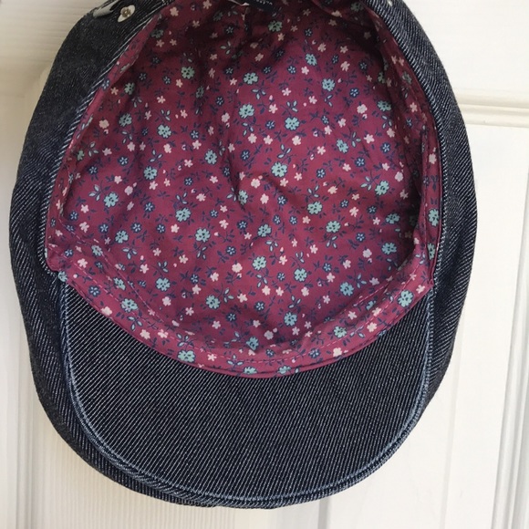 Toddler Girls Embellished Pageboy Denim Hat. - Picture 9 of 11